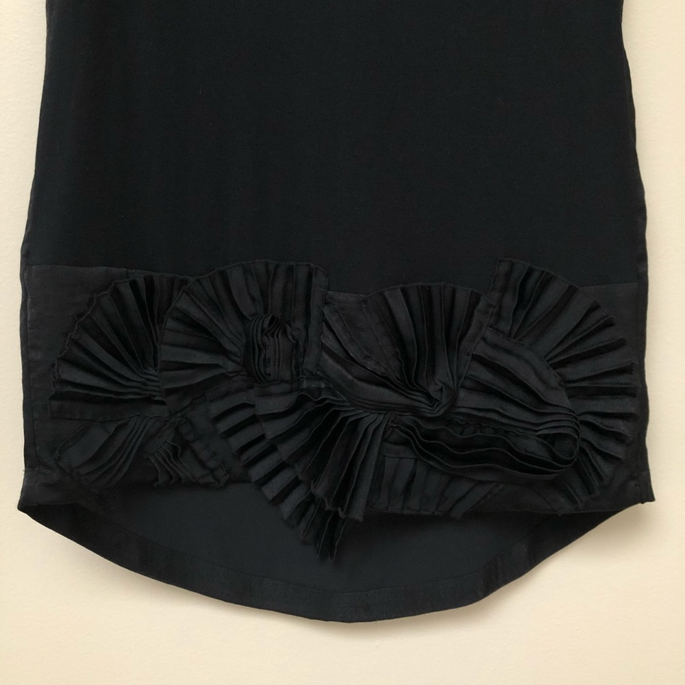 BCBG Black Dress with Detailed Hem